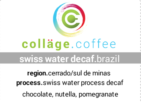Decaf Brazil: Swiss Water process 10oz